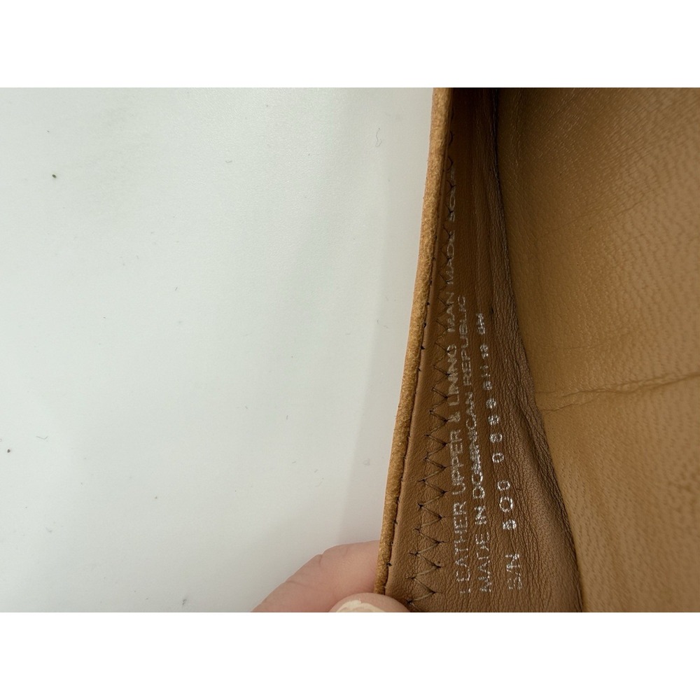 Tory Burch Reva Pebbled Leather Ballet Flats Royal Tan Camel Women Shoe Size 8M - Picture 7 of 7